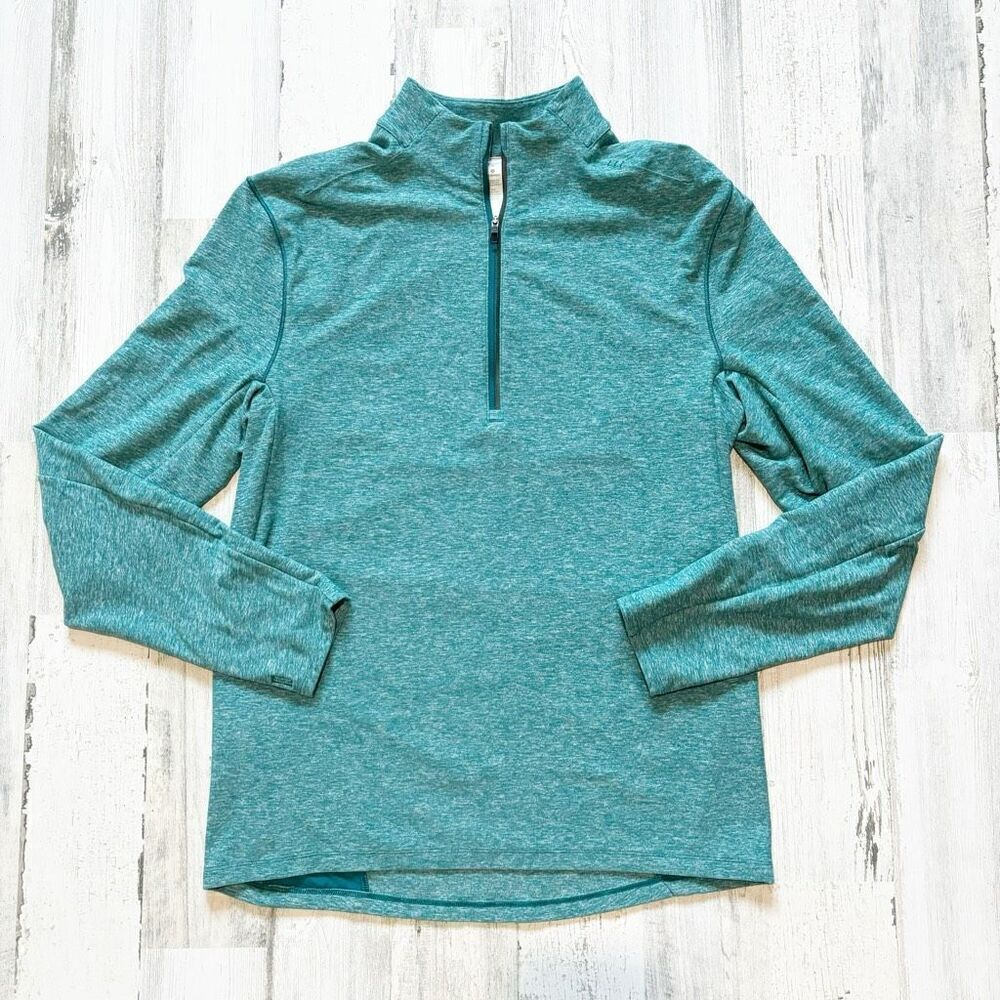 Lululemon Surge Warm 1/2 Zip in Heathered Laguna Size S